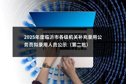 2025年度临沂市各级机关补充录用公务员拟录用人员公示（第二批） 图片