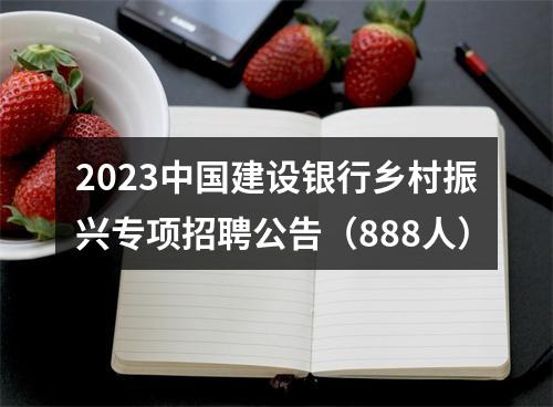 2023中国建设银行乡村振兴专项招聘公告（888人） 图片